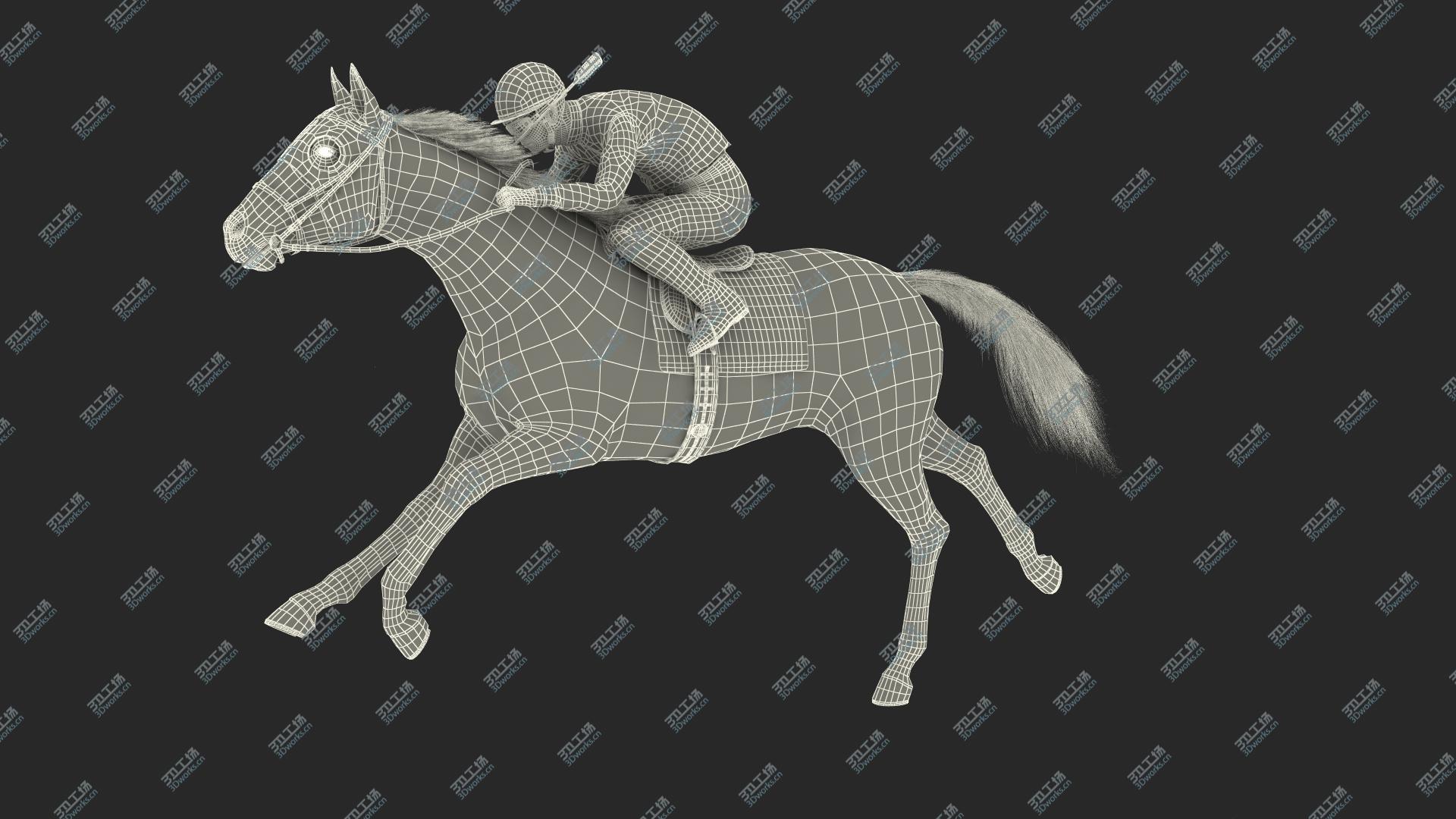 images/goods_img/202105071/3D model Running Black Racing Horse with Jokey/4.jpg